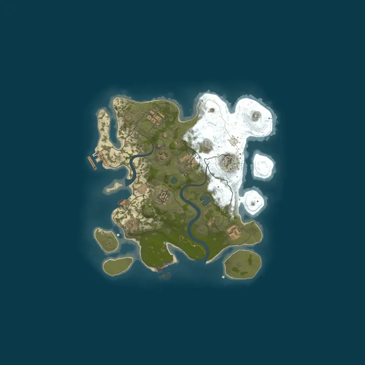 Map of Reclaim Rust US Vanilla+ Monthly