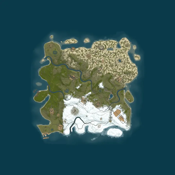 Map of Vanilla Rust PVE