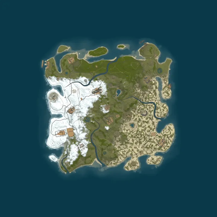 Map of Small Brasil VANILA - solo/duo/quad -Quizenal