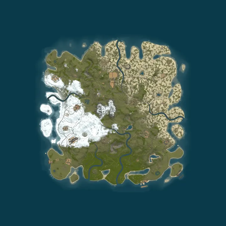 Map of HonestRUST PVE |Rates x1|Vanilla Stacks|