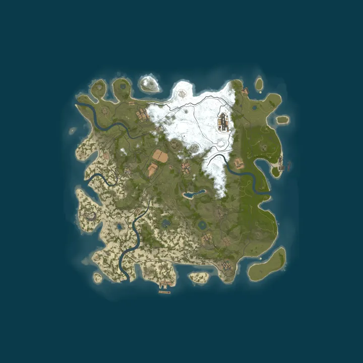Map of Survival Haven | Vanilla+ PvE | PvE/PvP Monuments
